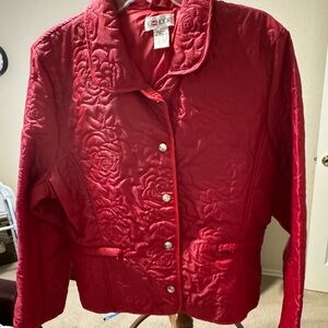 Red wipeable jacket